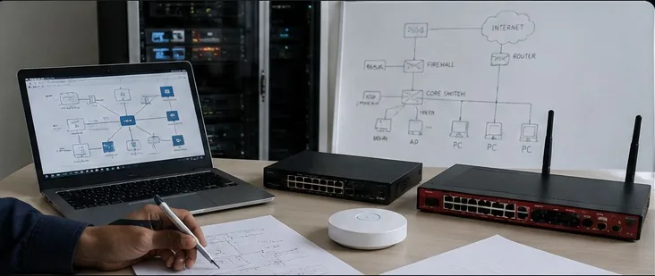 IT infrastructure and network planning workspace